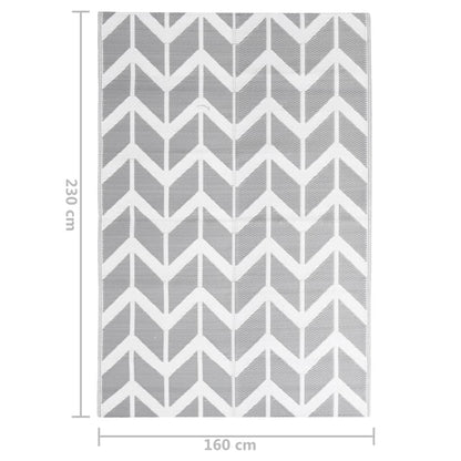 vidaXL Outdoor Rug ARAKIL Grey 160x230 cm PP