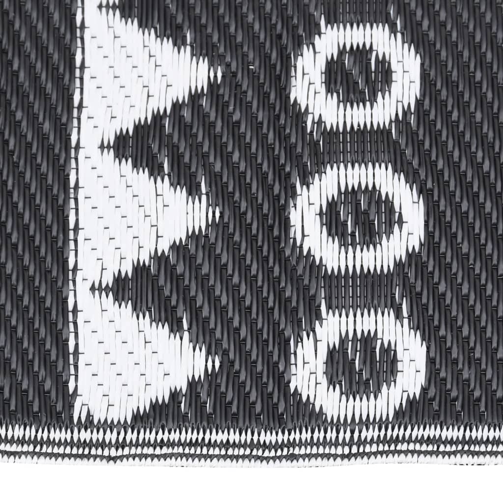 vidaXL Outdoor Rug ARAKIL Black 190x290 cm PP