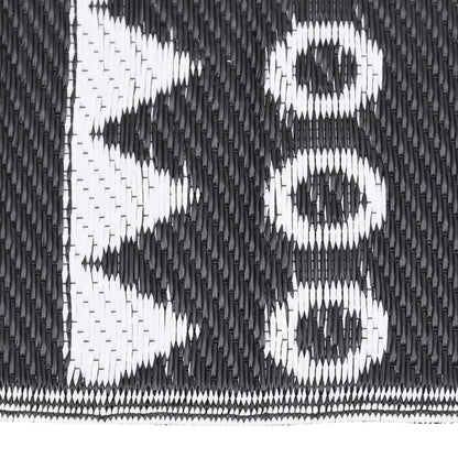 vidaXL Outdoor Rug ARAKIL Black 190x290 cm PP