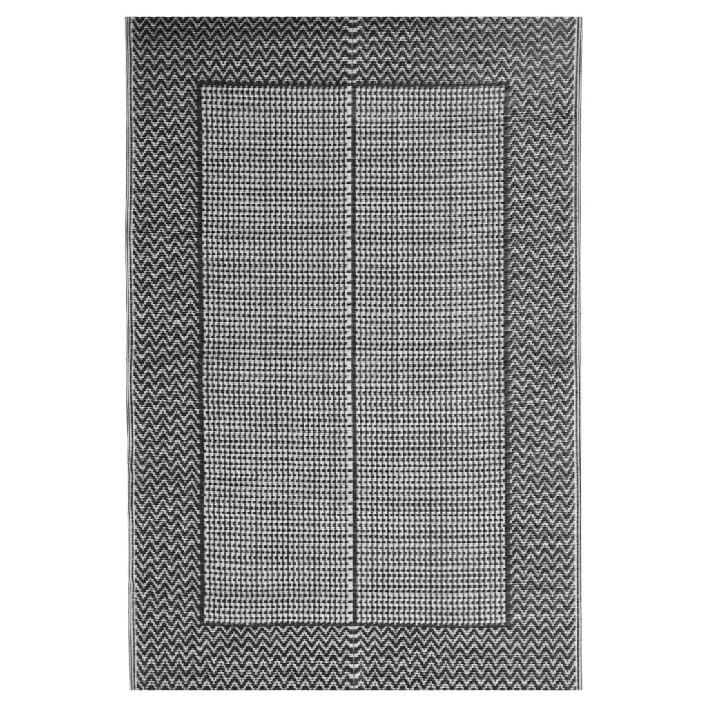 vidaXL Outdoor Rug ARAKIL Black 140x200 cm PP