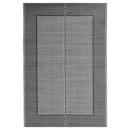 vidaXL Outdoor Rug ARAKIL Black 140x200 cm PP
