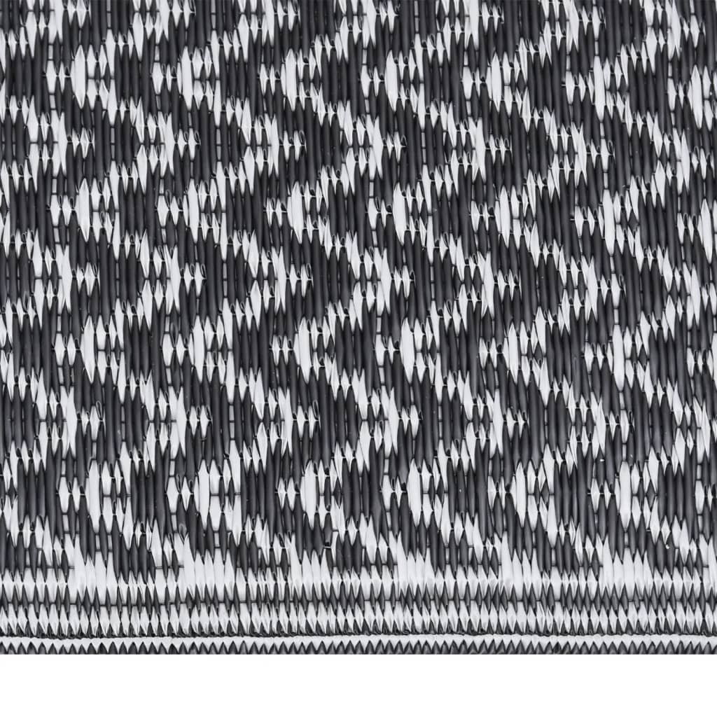 vidaXL Outdoor Rug ARAKIL Black 140x200 cm PP