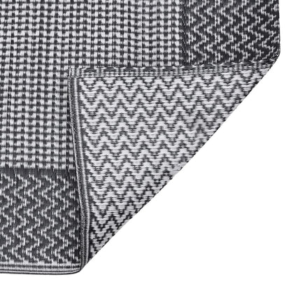 vidaXL Outdoor Rug ARAKIL Black 140x200 cm PP