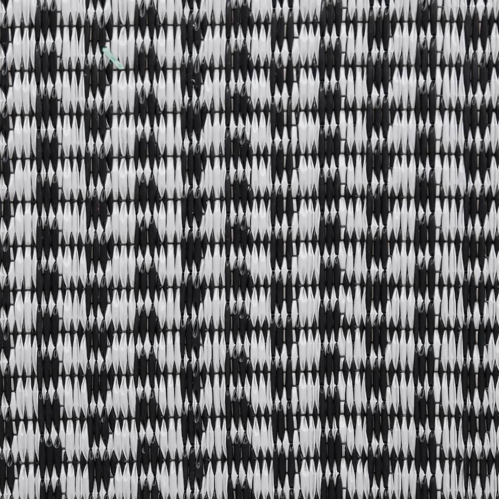 vidaXL Outdoor Rug ARAKIL Black 140x200 cm PP
