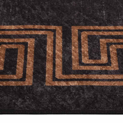 vidaXL Rug Washable 80x150 cm Black and Gold