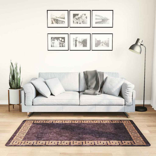 337928 vidaXL Rug Washable 80x150 cm Black and Gold