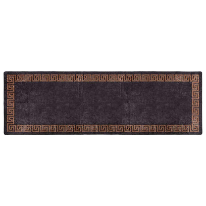 337929 vidaXL Rug Washable 80x300 cm Black and Gold