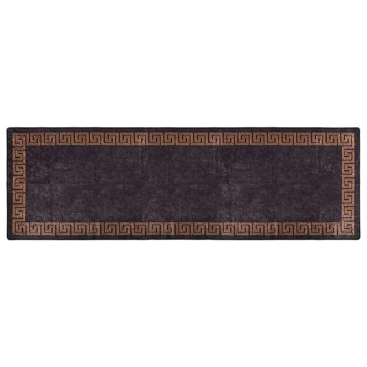 337929 vidaXL Rug Washable 80x300 cm Black and Gold