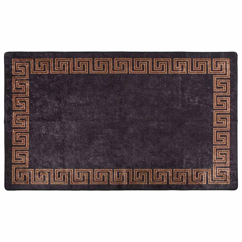 337930 vidaXL Rug Washable 120x180 cm Black and Gold
