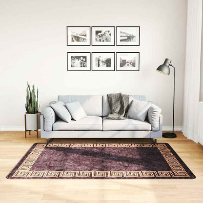 vidaXL Rug Washable 120x180 cm Black and Gold