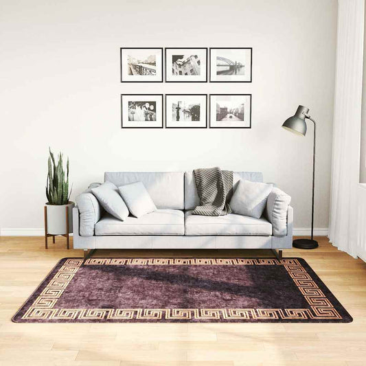 337930 vidaXL Rug Washable 120x180 cm Black and Gold