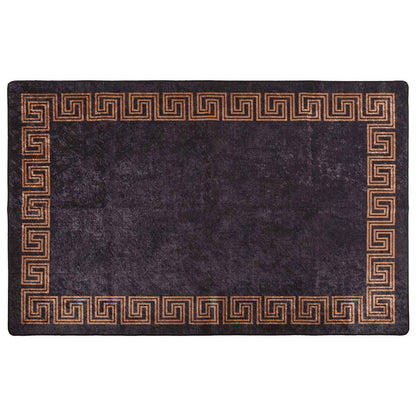 vidaXL Rug Washable 160x230 cm Black and Gold