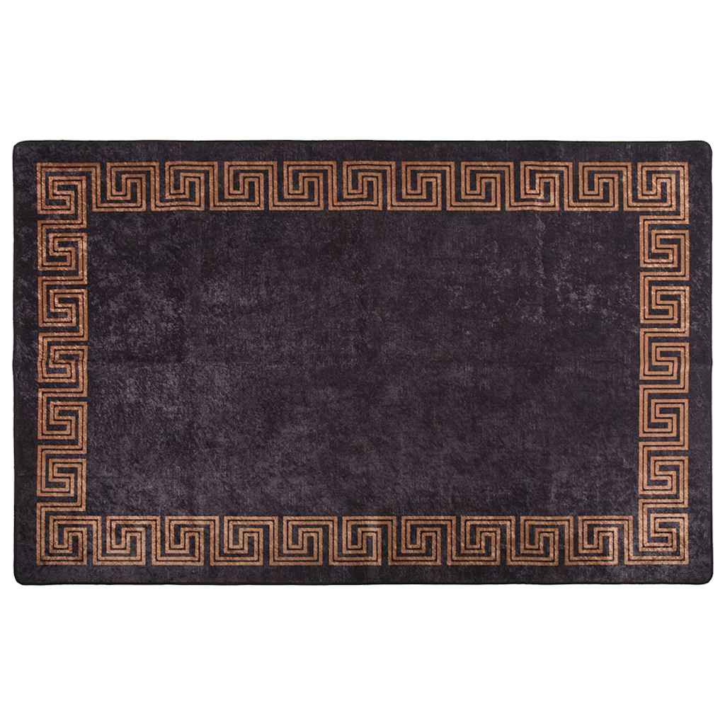 337931 vidaXL Rug Washable 160x230 cm Black and Gold