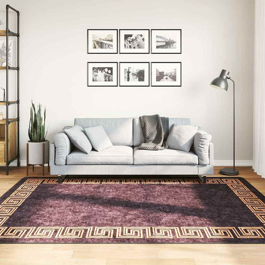 337931 vidaXL Rug Washable 160x230 cm Black and Gold