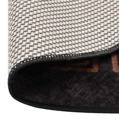337933 vidaXL Rug Washable φ120 cm Black and Gold