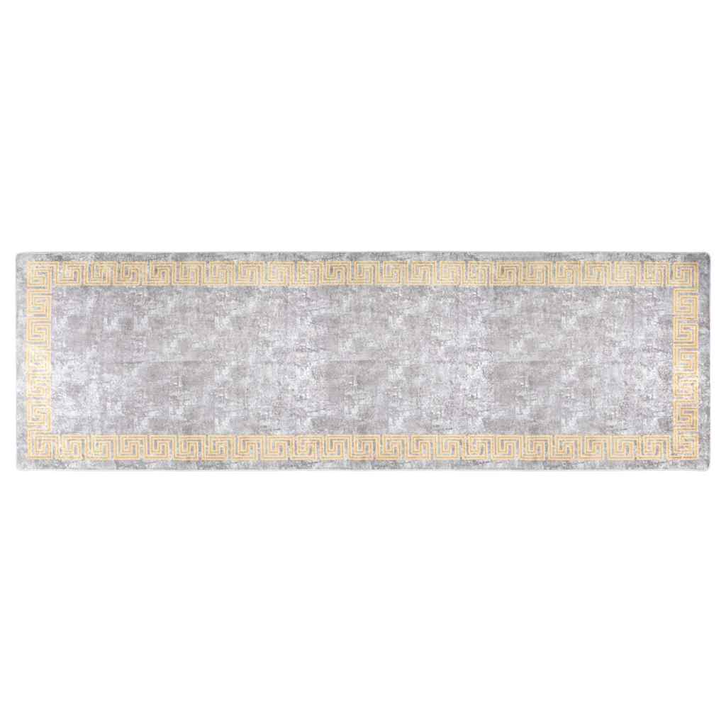 337935 vidaXL Rug Washable 80x300 cm Grey