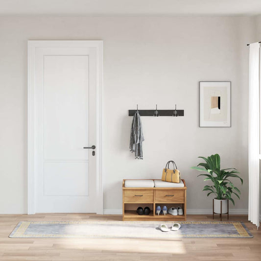 337935 vidaXL Rug Washable 80x300 cm Grey