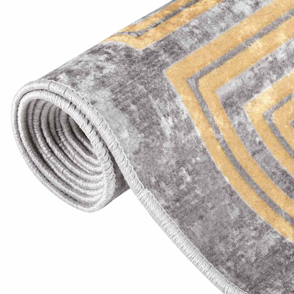 vidaXL Rug Washable 120x180 cm Grey Anti Slip