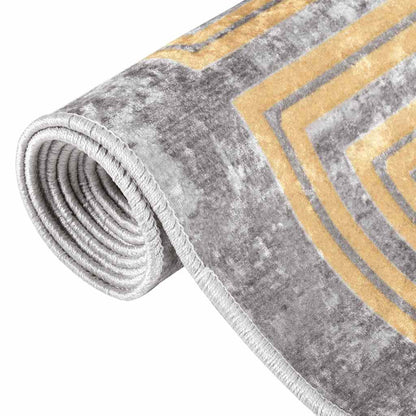 vidaXL Rug Washable 120x180 cm Grey Anti Slip