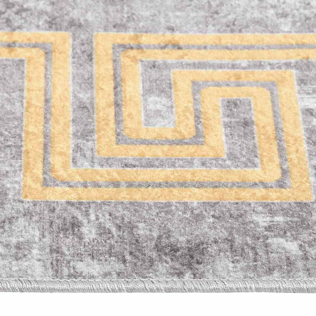 vidaXL Rug Washable 120x180 cm Grey Anti Slip