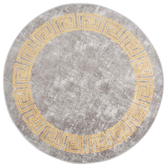 vidaXL Rug Washable φ120 cm Grey