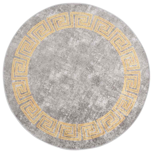 337939 vidaXL Rug Washable φ120 cm Grey