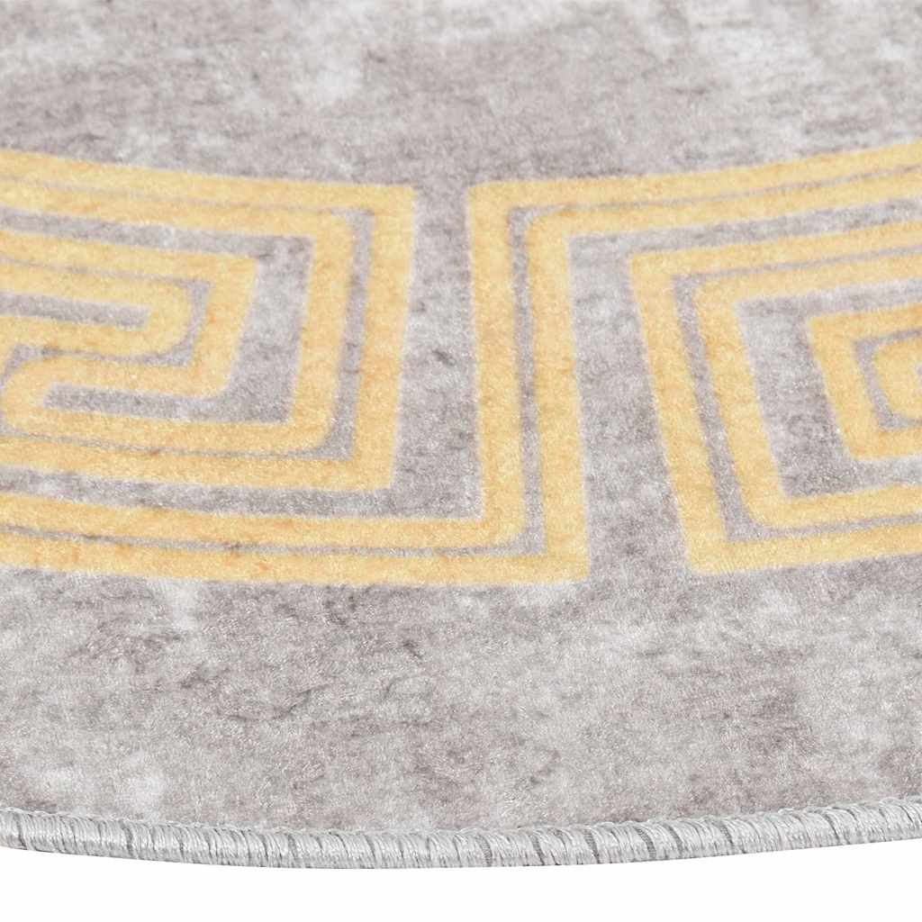337939 vidaXL Rug Washable φ120 cm Grey