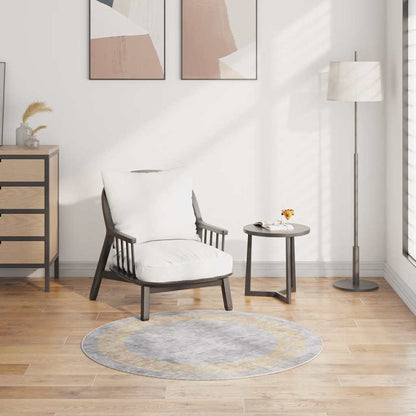 vidaXL Rug Washable φ120 cm Grey