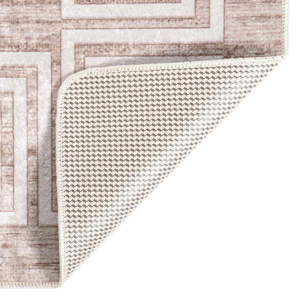 vidaXL Rug Washable 80x300 cm Beige Anti Slip