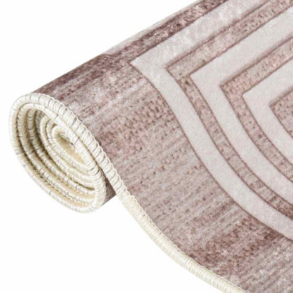 vidaXL Rug Washable 190x300 cm Beige Anti Slip