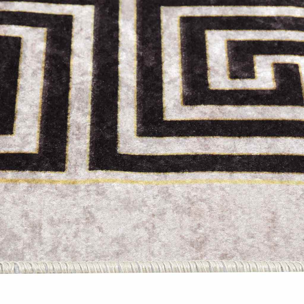 vidaXL Rug Washable 80x150 cm Light Beige Anti Slip