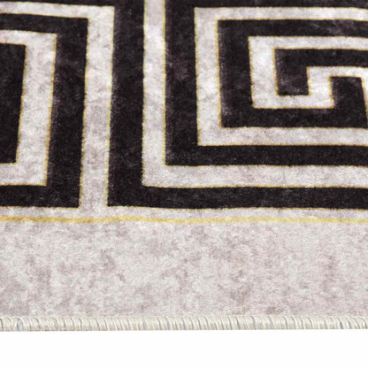 vidaXL Rug Washable 80x150 cm Light Beige Anti Slip