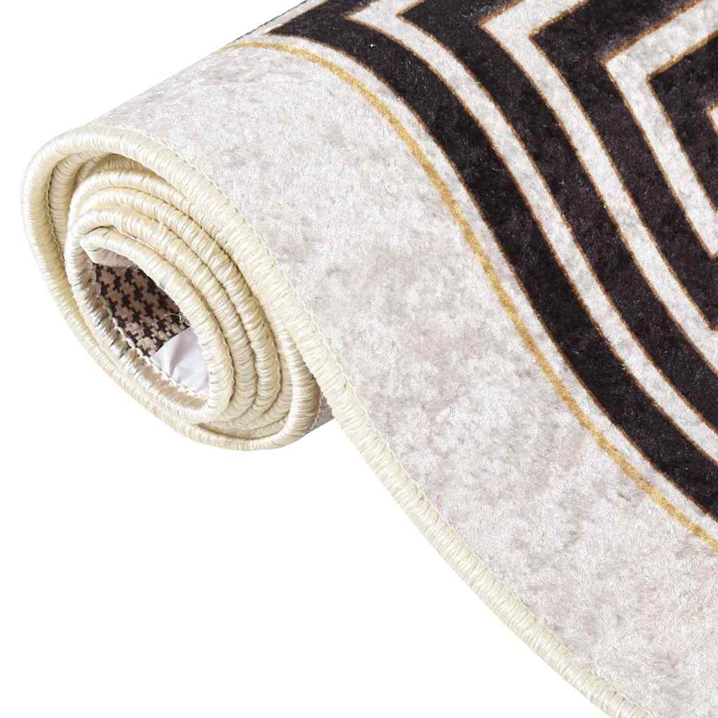 337947 vidaXL Rug Washable 80x300 cm Light Beige