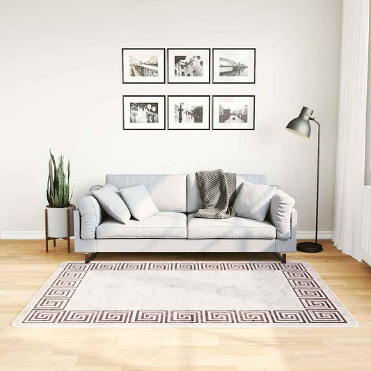 337948 vidaXL Rug Washable 120x180 cm Light Beige