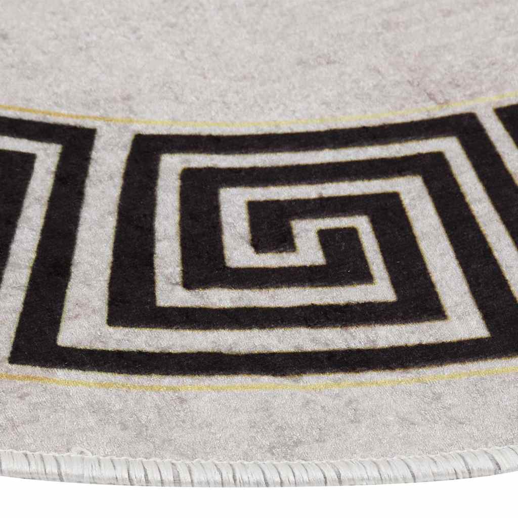 337951 vidaXL Rug Washable φ120 cm Light Beige