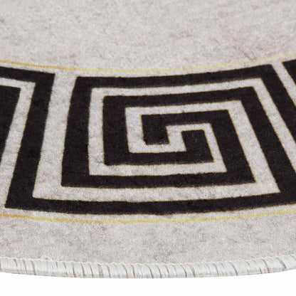 337951 vidaXL Rug Washable φ120 cm Light Beige