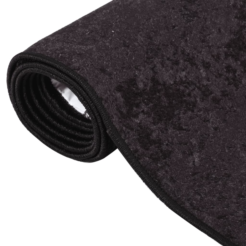vidaXL Rug Washable 120x180 cm Anthracite Anti Slip