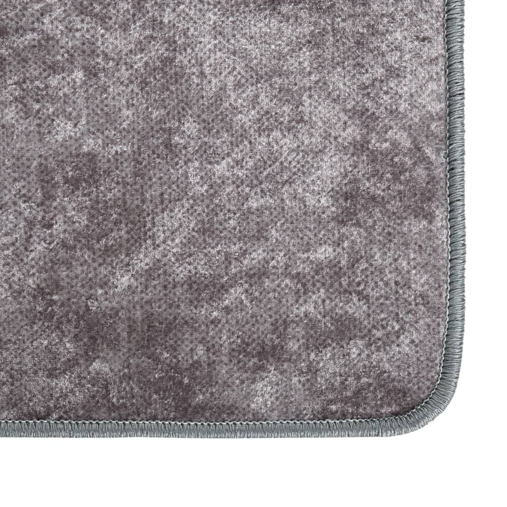 vidaXL Rug Washable 80x150 cm Grey