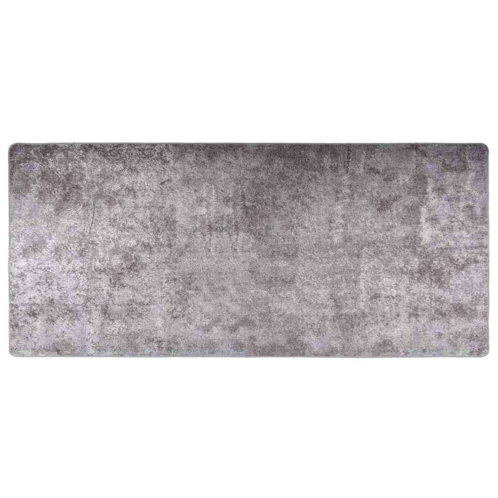 337959 vidaXL Rug Washable 80x300 cm Grey