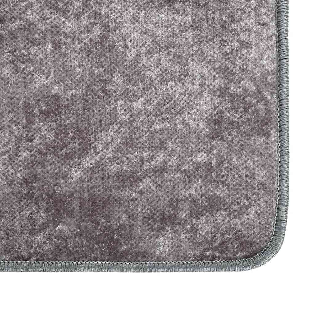 vidaXL Rug Washable 80x300 cm Grey