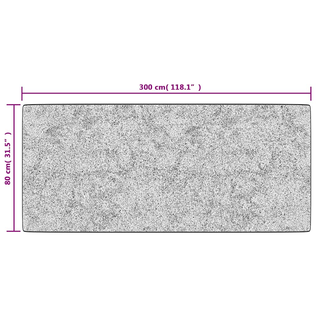 vidaXL Rug Washable 80x300 cm Grey