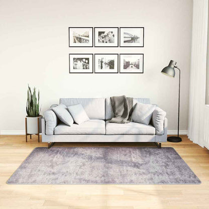vidaXL Rug Washable 120x180 cm Grey Anti Slip