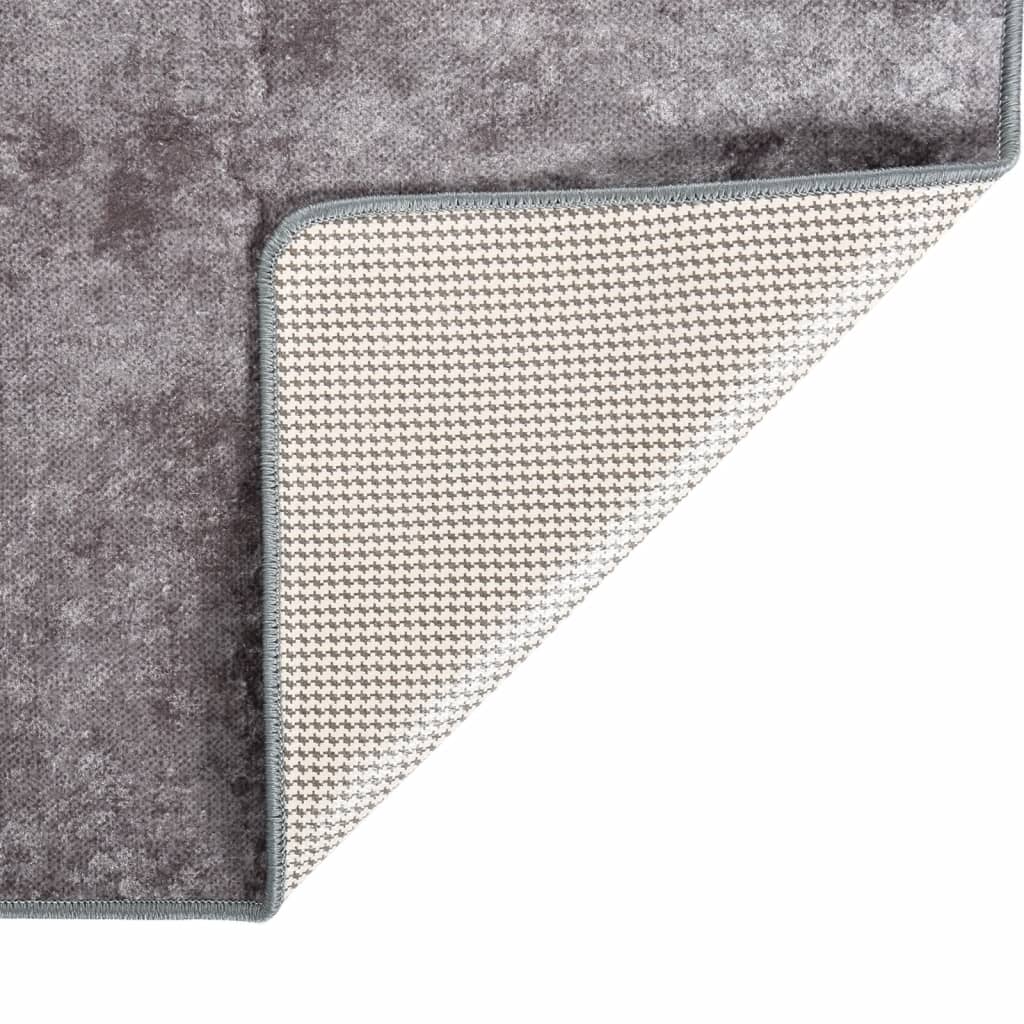 vidaXL Rug | Grey | 100% Polyester | 160 x 230 cm | Rug | Rectangular | Modern