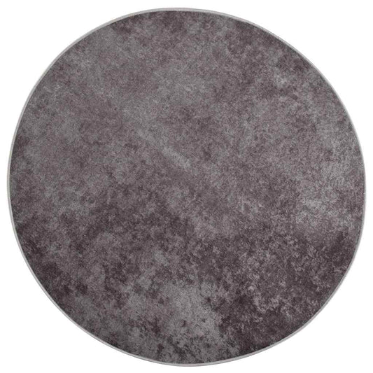 337963 vidaXL Rug Washable φ120 cm Grey