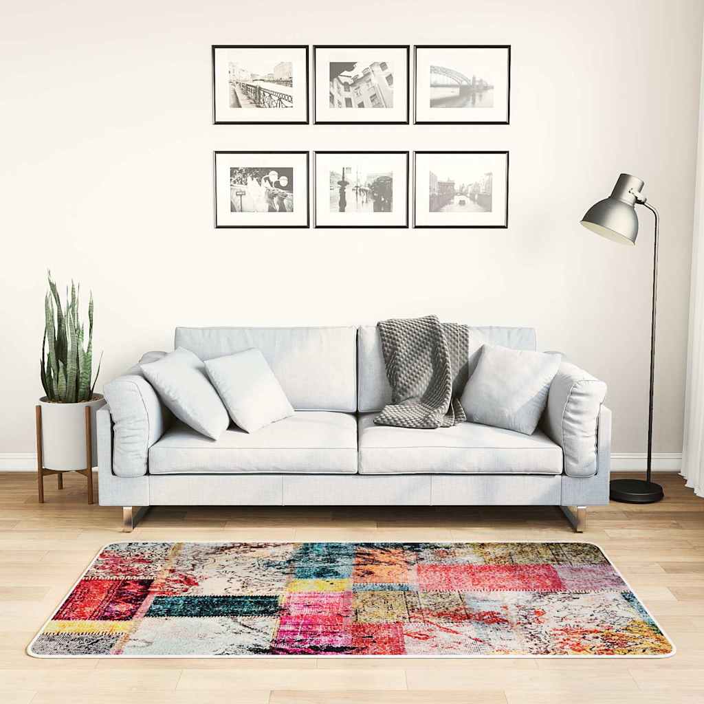 337964 vidaXL Rug Washable Patchwork 80x150 cm Multicolour