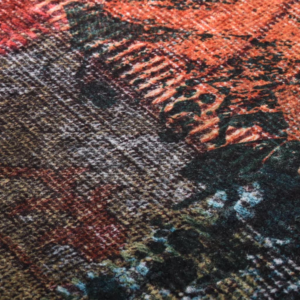 vidaXL Rug Washable Patchwork 80x300 cm Multicolour