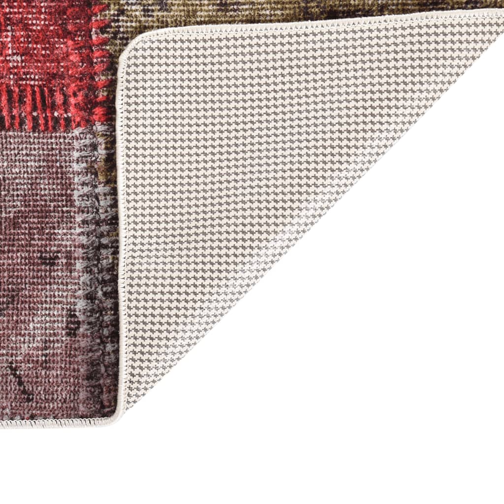 vidaXL Rug Washable Patchwork 80x300 cm Multicolour