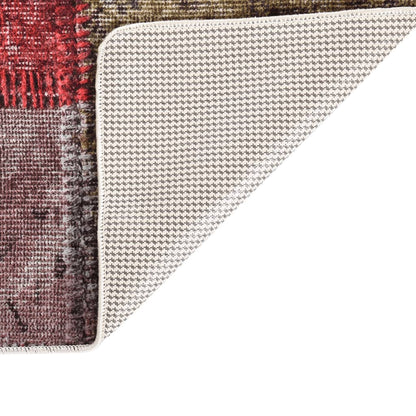 vidaXL Rug Washable Patchwork 80x300 cm Multicolour