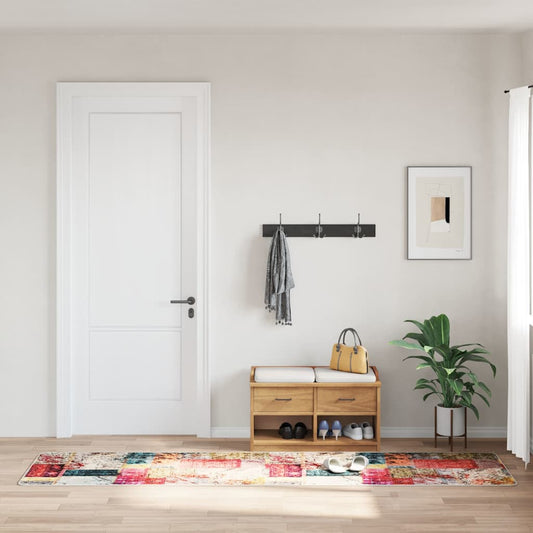 337965 vidaXL Rug Washable Patchwork 80x300 cm Multicolour