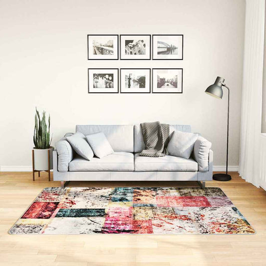 337966 vidaXL Rug Washable Patchwork 120x180 cm Multicolour
